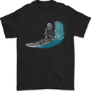 Surfing Skeleton Surf Skull Mens T-Shirt 100% Cotton Black