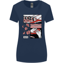 Sushi Womens Wider Cut T-Shirt Navy Blue