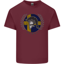Sweden Bodybuilding Flag Gym Training Swedish Mens Cotton T-Shirt Tee Top Maroon