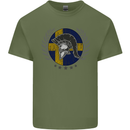 Sweden Bodybuilding Flag Gym Training Swedish Mens Cotton T-Shirt Tee Top Military Green