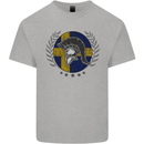 Sweden Bodybuilding Flag Gym Training Swedish Mens Cotton T-Shirt Tee Top Sports Grey