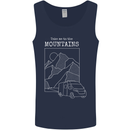 Take Me To Mountains RV Camper Caravan Mens Vest Tank Top Navy Blue
