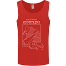 Take Me To Mountains RV Camper Caravan Mens Vest Tank Top Red
