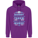 Taken By a Smart Nurse Funny Valentines Day Childrens Kids Hoodie Purple