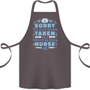 Taken By a Smart Nurse Funny Valentines Day Cotton Apron 100% Organic Dark Grey