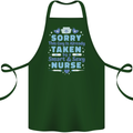 Taken By a Smart Nurse Funny Valentines Day Cotton Apron 100% Organic Forest Green