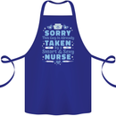 Taken By a Smart Nurse Funny Valentines Day Cotton Apron 100% Organic Royal Blue