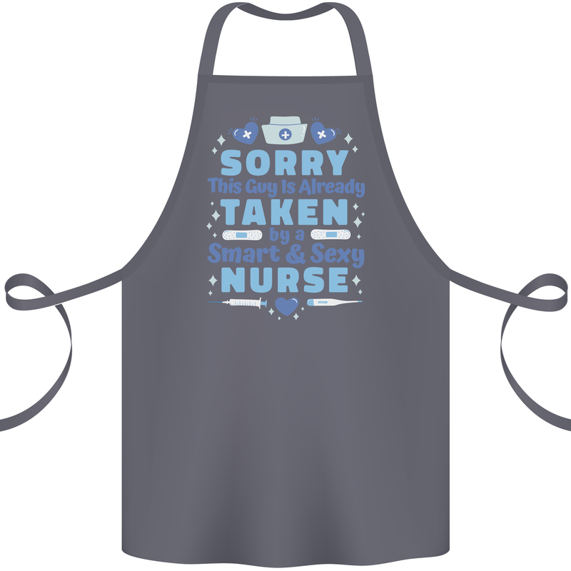Taken By a Smart Nurse Funny Valentines Day Cotton Apron 100% Organic Steel