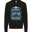 Taken By a Smart Nurse Funny Valentines Day Kids Sweatshirt Jumper Black