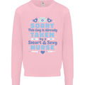 Taken By a Smart Nurse Funny Valentines Day Kids Sweatshirt Jumper Light Pink