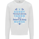 Taken By a Smart Nurse Funny Valentines Day Kids Sweatshirt Jumper White