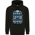 Taken By a Smart Nurse Funny Valentines Day Mens 80% Cotton Hoodie Black