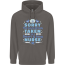 Taken By a Smart Nurse Funny Valentines Day Mens 80% Cotton Hoodie Charcoal