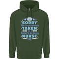 Taken By a Smart Nurse Funny Valentines Day Mens 80% Cotton Hoodie Forest Green