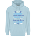 Taken By a Smart Nurse Funny Valentines Day Mens 80% Cotton Hoodie Light Blue