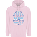 Taken By a Smart Nurse Funny Valentines Day Mens 80% Cotton Hoodie Light Pink