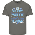 Taken By a Smart Nurse Funny Valentines Day Mens Cotton T-Shirt Tee Top Charcoal