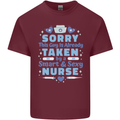Taken By a Smart Nurse Funny Valentines Day Mens Cotton T-Shirt Tee Top Maroon