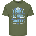 Taken By a Smart Nurse Funny Valentines Day Mens Cotton T-Shirt Tee Top Military Green