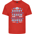 Taken By a Smart Nurse Funny Valentines Day Mens Cotton T-Shirt Tee Top Red