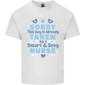 Taken By a Smart Nurse Funny Valentines Day Mens Cotton T-Shirt Tee Top White