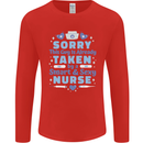 Taken By a Smart Nurse Funny Valentines Day Mens Long Sleeve T-Shirt Red