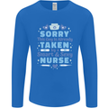 Taken By a Smart Nurse Funny Valentines Day Mens Long Sleeve T-Shirt Royal Blue
