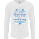 Taken By a Smart Nurse Funny Valentines Day Mens Long Sleeve T-Shirt White
