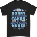 Taken By a Smart Nurse Funny Valentines Day Mens T-Shirt 100% Cotton Black