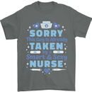Taken By a Smart Nurse Funny Valentines Day Mens T-Shirt 100% Cotton Charcoal
