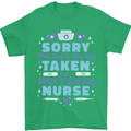 Taken By a Smart Nurse Funny Valentines Day Mens T-Shirt 100% Cotton Irish Green