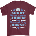 Taken By a Smart Nurse Funny Valentines Day Mens T-Shirt 100% Cotton Maroon