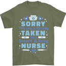 Taken By a Smart Nurse Funny Valentines Day Mens T-Shirt 100% Cotton Military Green