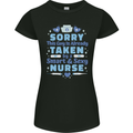 Taken By a Smart Nurse Funny Valentines Day Womens Petite Cut T-Shirt Black