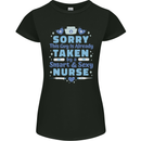 Taken By a Smart Nurse Funny Valentines Day Womens Petite Cut T-Shirt Black