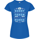 Taken By a Smart Nurse Funny Valentines Day Womens Petite Cut T-Shirt Royal Blue