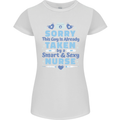 Taken By a Smart Nurse Funny Valentines Day Womens Petite Cut T-Shirt White