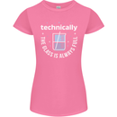 Technically the Glass is Always Full Science Funny Womens Petite Cut T-Shirt Azalea