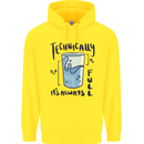 Technically the Glass is Always Full Science Geek Mens 80% Cotton Hoodie Yellow