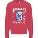 Technically the Glass is Always Full Science Nerd Kids Sweatshirt Jumper Heliconia