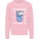 Technically the Glass is Always Full Science Nerd Kids Sweatshirt Jumper Light Pink