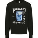 Technically the Glass is Always Full Science Nerd Mens Sweatshirt Jumper Black