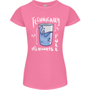 Technically the Glass is Always Full Science Nerd Womens Petite Cut T-Shirt Azalea