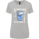 Technically the Glass is Always Full Science Nerd Womens Wider Cut T-Shirt Sports Grey