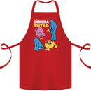 The Camera Sutra Funny Photography Photographer Cotton Apron 100% Organic Red