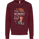 The Mommy Elf Funny Christmas Xmas Mens Sweatshirt Jumper Maroon