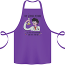 The Science Method Funny Chemistry Geek Cotton Apron 100% Organic Purple