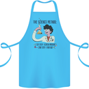 The Science Method Funny Chemistry Geek Cotton Apron 100% Organic Turquoise