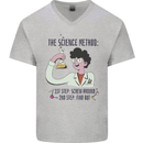 The Science Method Funny Chemistry Geek Mens V-Neck Cotton T-Shirt Sports Grey