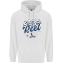 The Struggle is Real Fishing Fisherman Funny Mens 80% Cotton Hoodie White